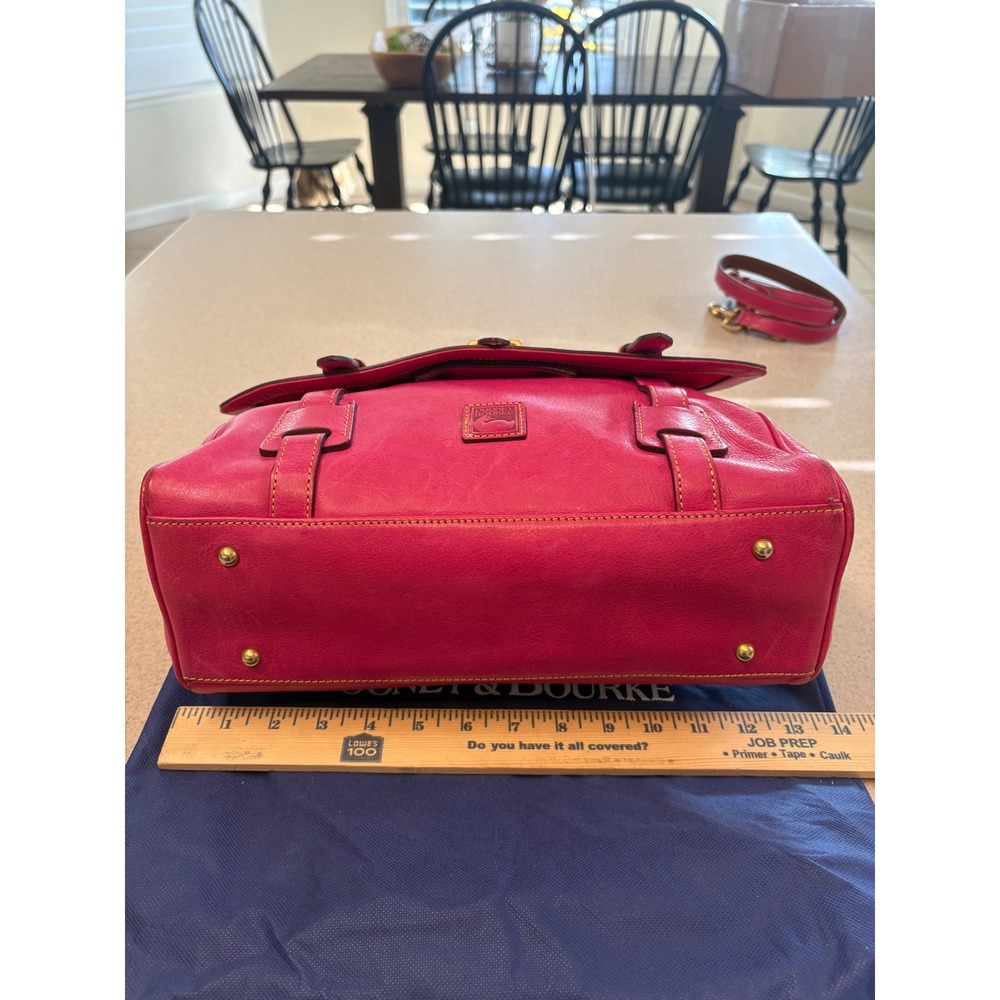 Dooney & Bourke‎ Florentine Satchel Hot Pink Leather Crossbody - Picture 9 of 11
